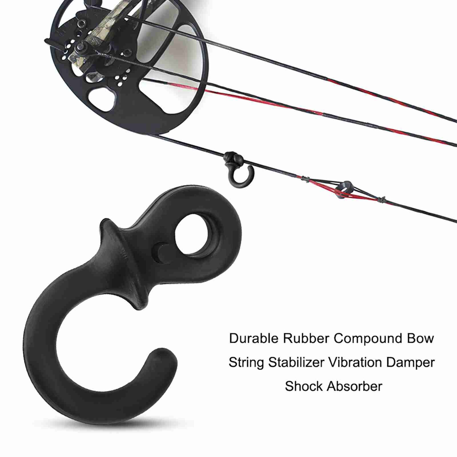 4Pcs Rubber Compound Bow String Stabilizer Vibration Damper Shock
