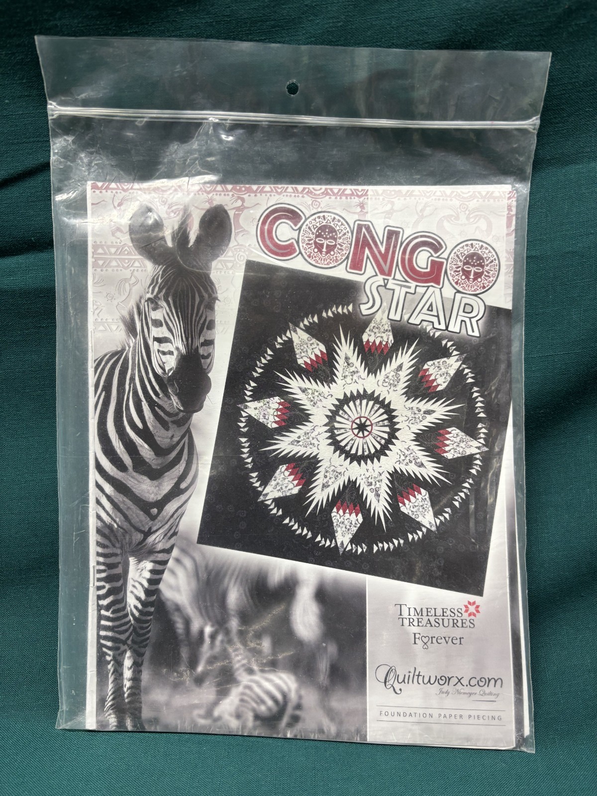Congo Star Quilt Pattern, Quiltworx, 96"x96" -USED (18H)