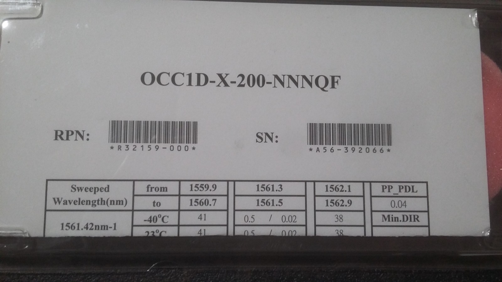 Tyco Electronics OCC1D-X-200-NNNQF