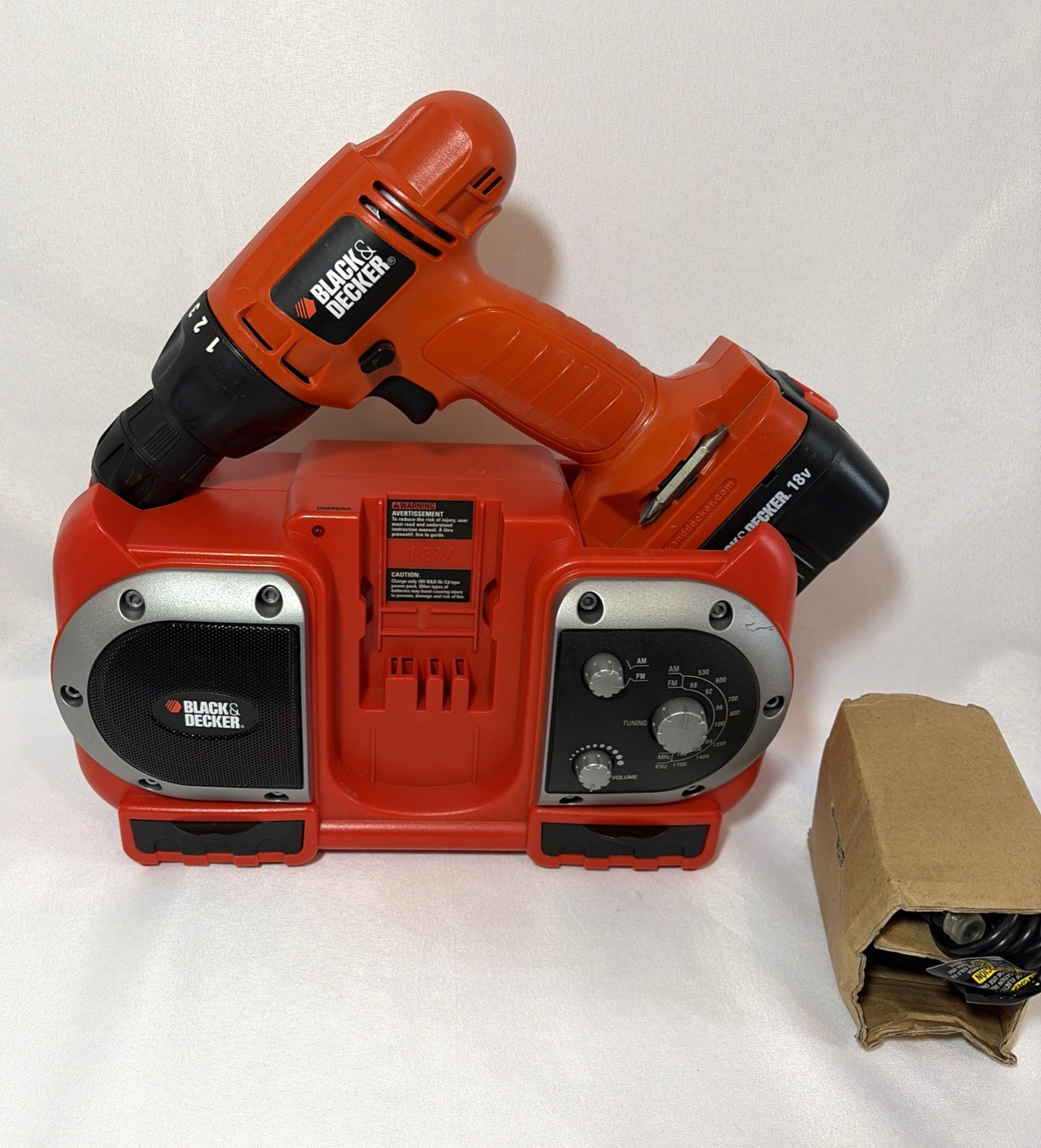 Black & Decker BDRC18 18V Cordless Drill / Radio Charger Kit