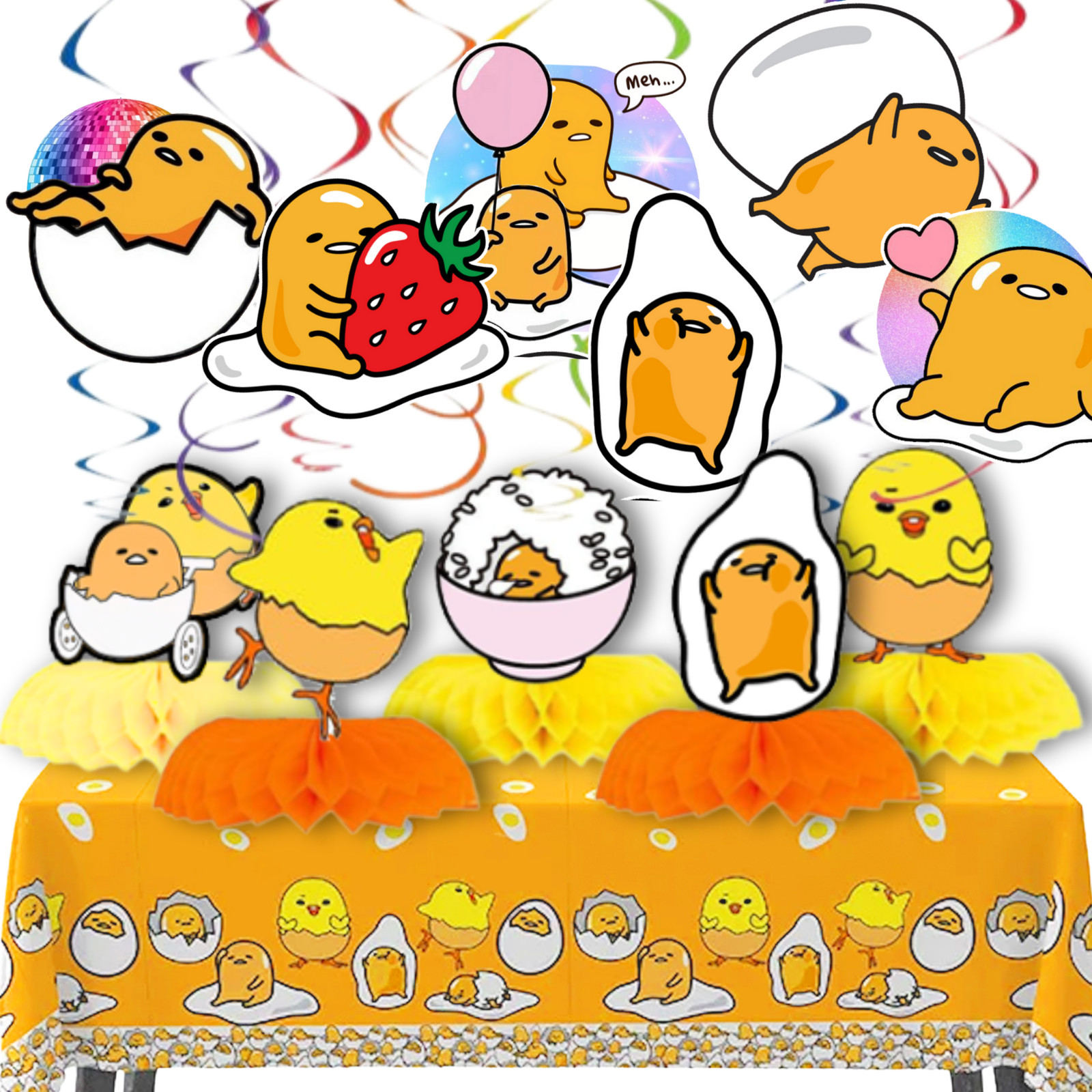Gudetama Tablewave Party Supplies happy birthday centerpiece decoration plate