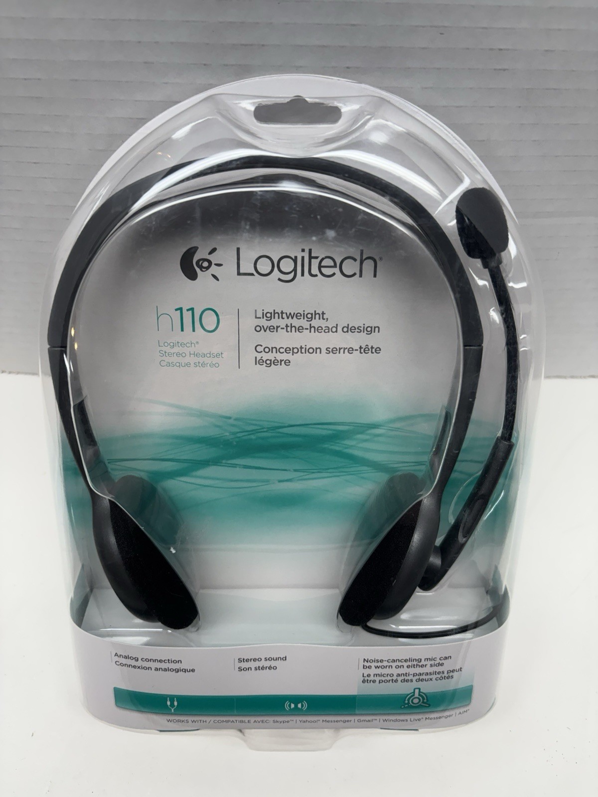 NIP Logitech H110 Stereo Headset with Noise Canceling Mic Lightweight 3.5mm Jack
