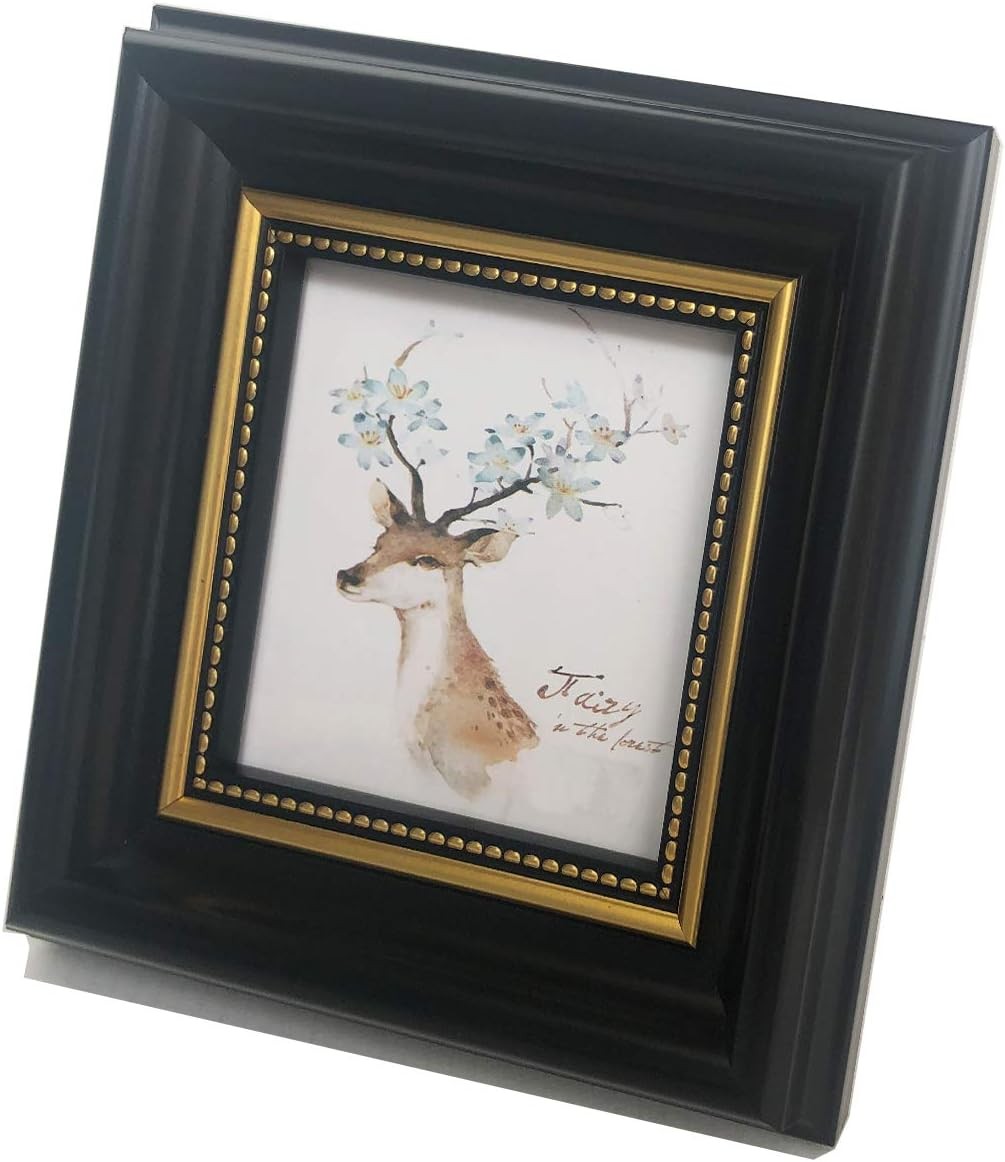 Picture Frame 4x4 Black Photo Square Frames Desktop Display ['Black']