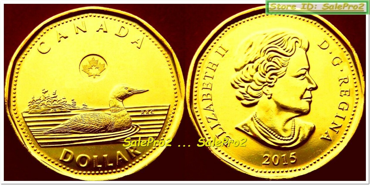 CANADA 2015 CANADIAN LOONIE QUEEN ELIZABETH RARE $1 DOLLAR SEALED COIN UNC