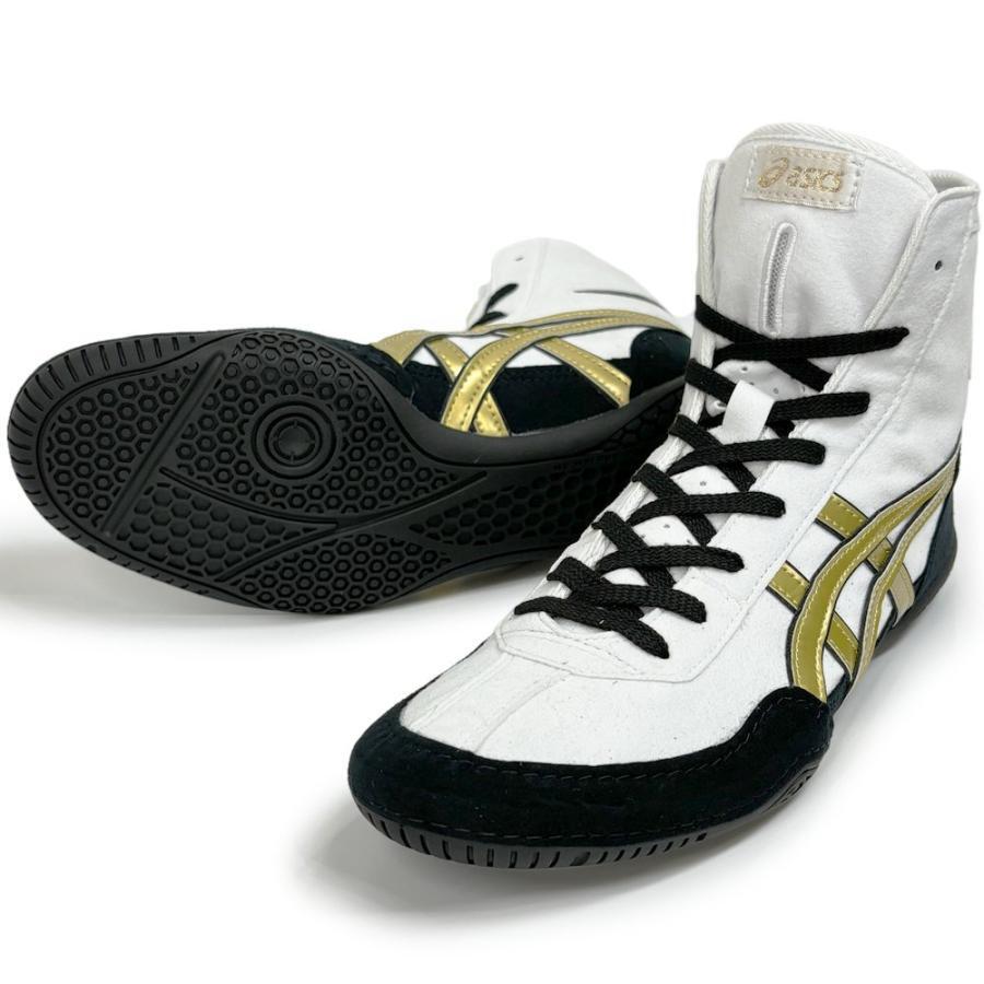 ASICS Wrestling Boxing Shoes EX-EO (Successor to TWR900) White x Black x Gold