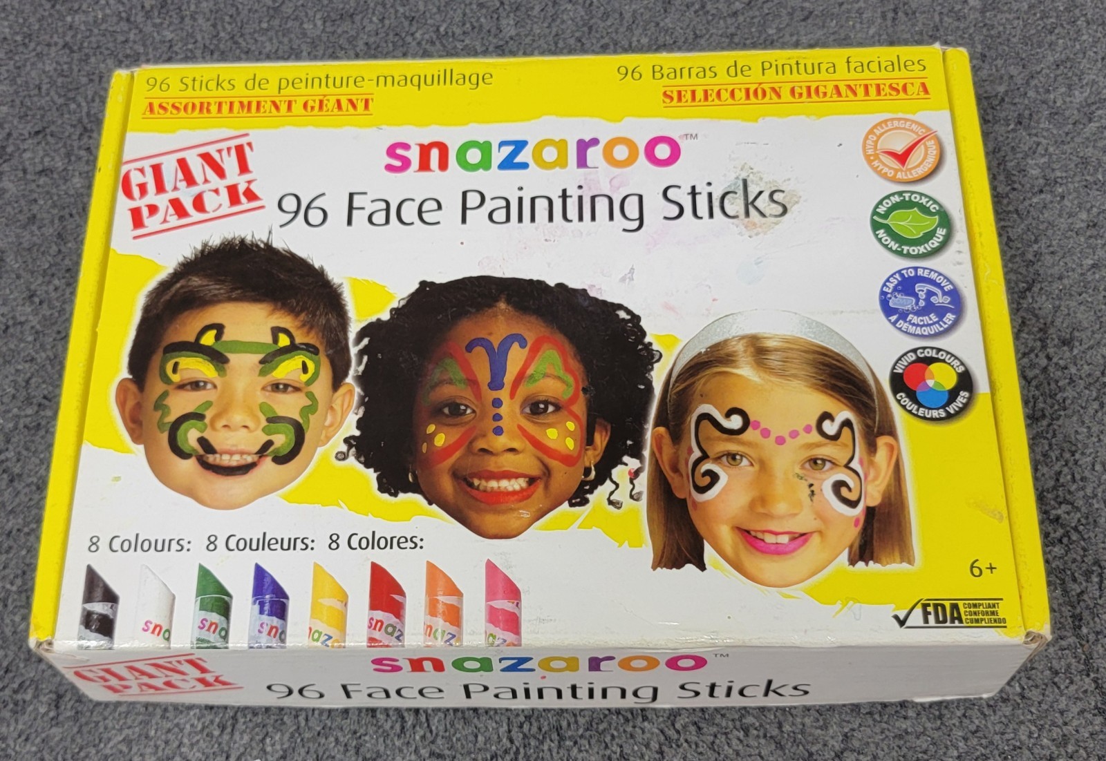 SNAZAROO  face painting sticks  partial box