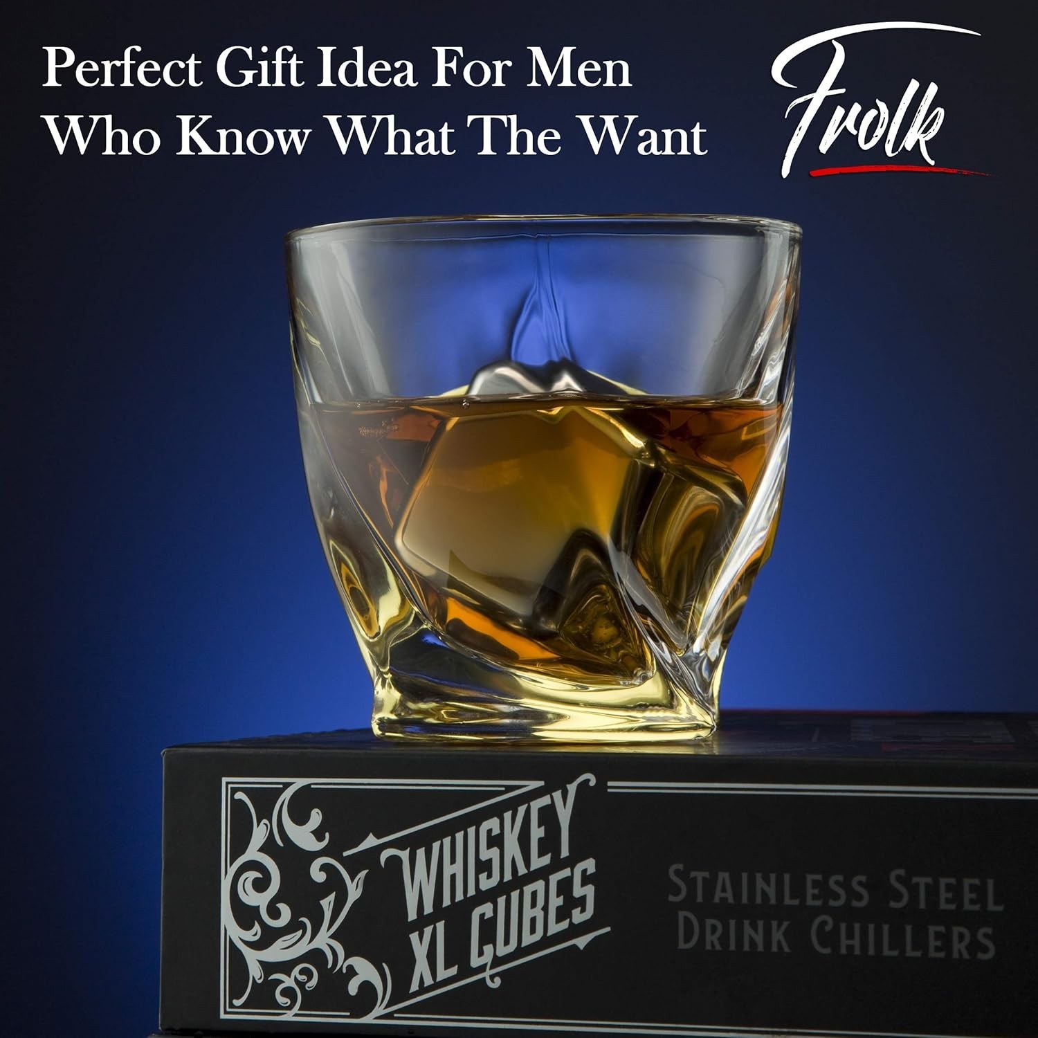 Whiskey Ice Cubes & Special Tongs