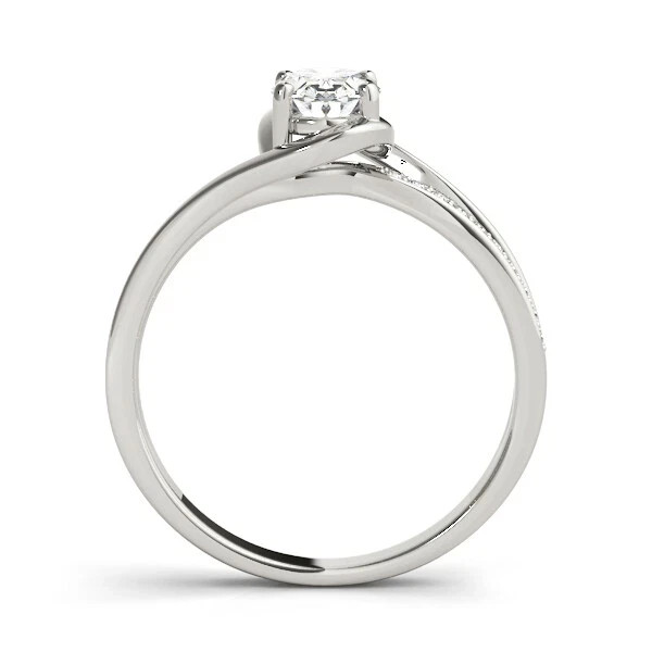 Oval Cut 2.20 Ct VVS1 Diamond Lab-Created Engagement Ring 14K White Gold Plated