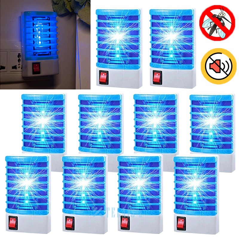 LED UV Lampara Anti Mosquitos Trampa Para Moscas Atrapa Mata Insectos Electrico