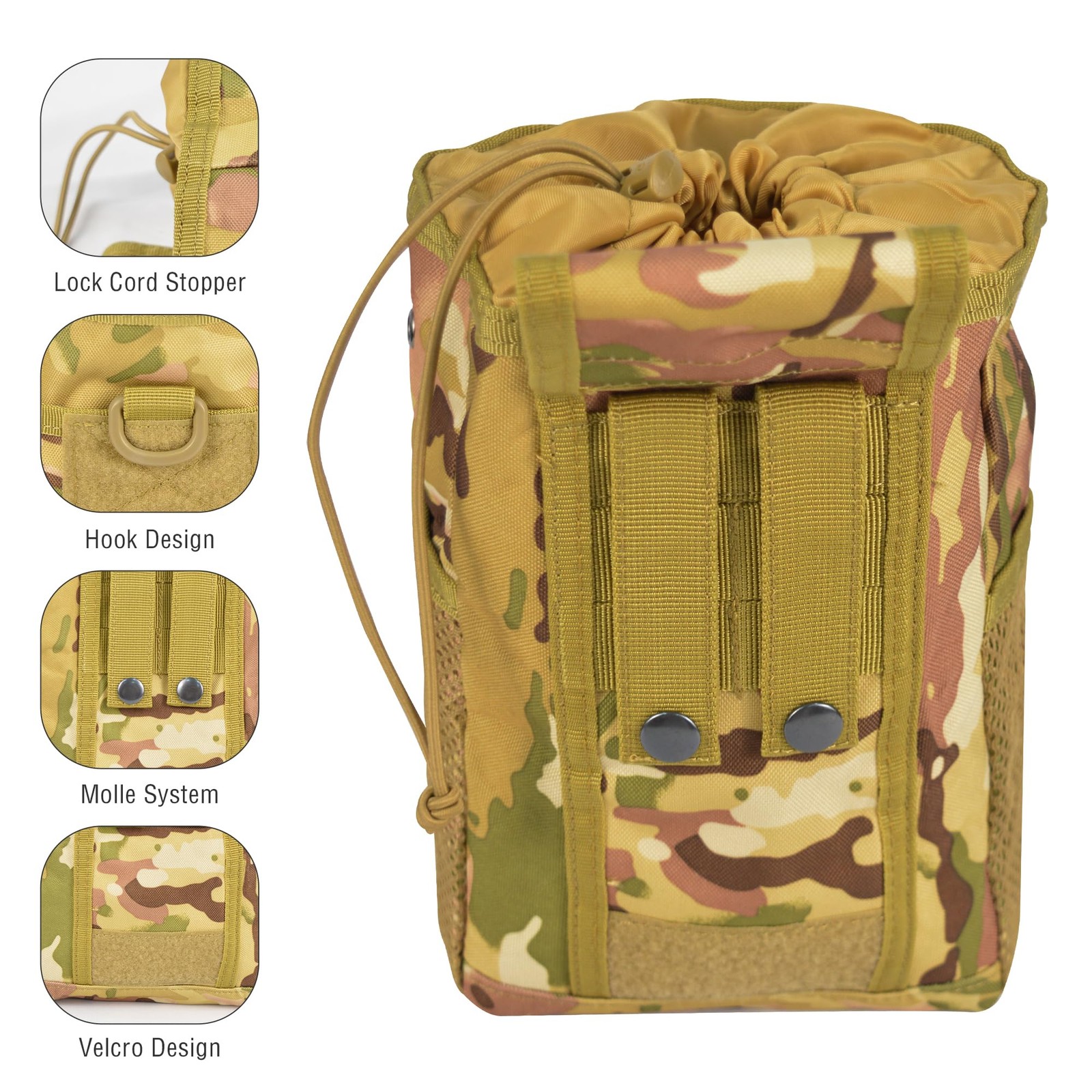 Tactical Molle Dump Pouch Drawstring Magazine Utility Pouch Foldable Durable ...