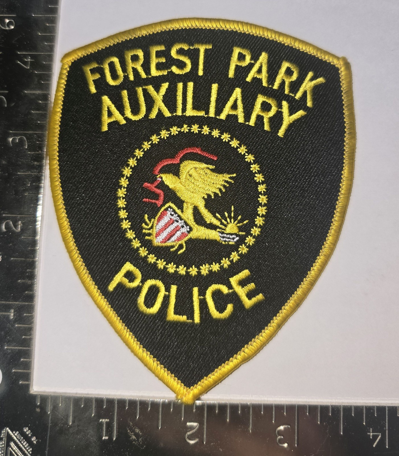 Forest Park Auxiliary Police Patch – Eagle, Shield & Torch Emblem