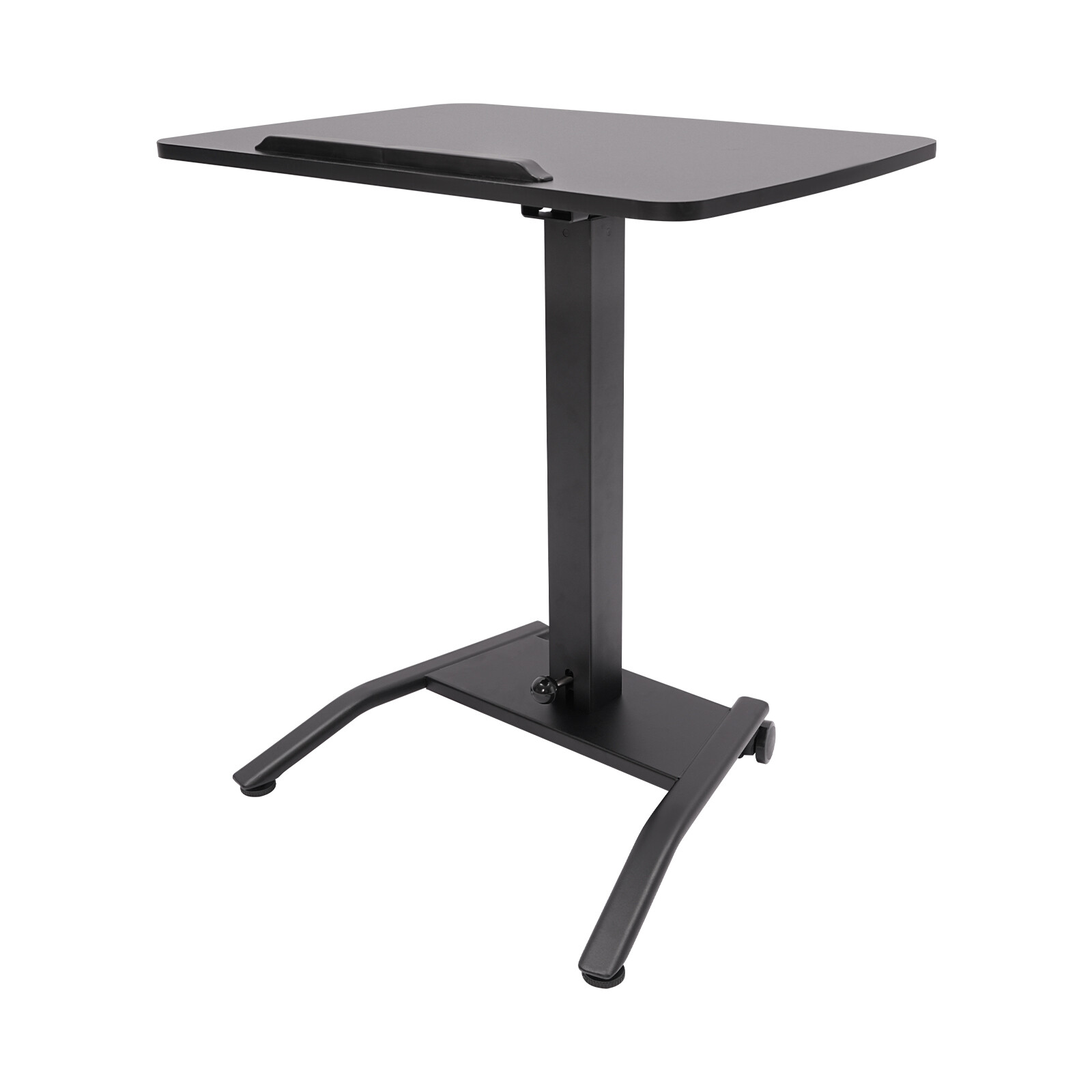Laptop Desk Angle Height Adjustable Rolling Cart Podium Desk 26.46lbs Load Black