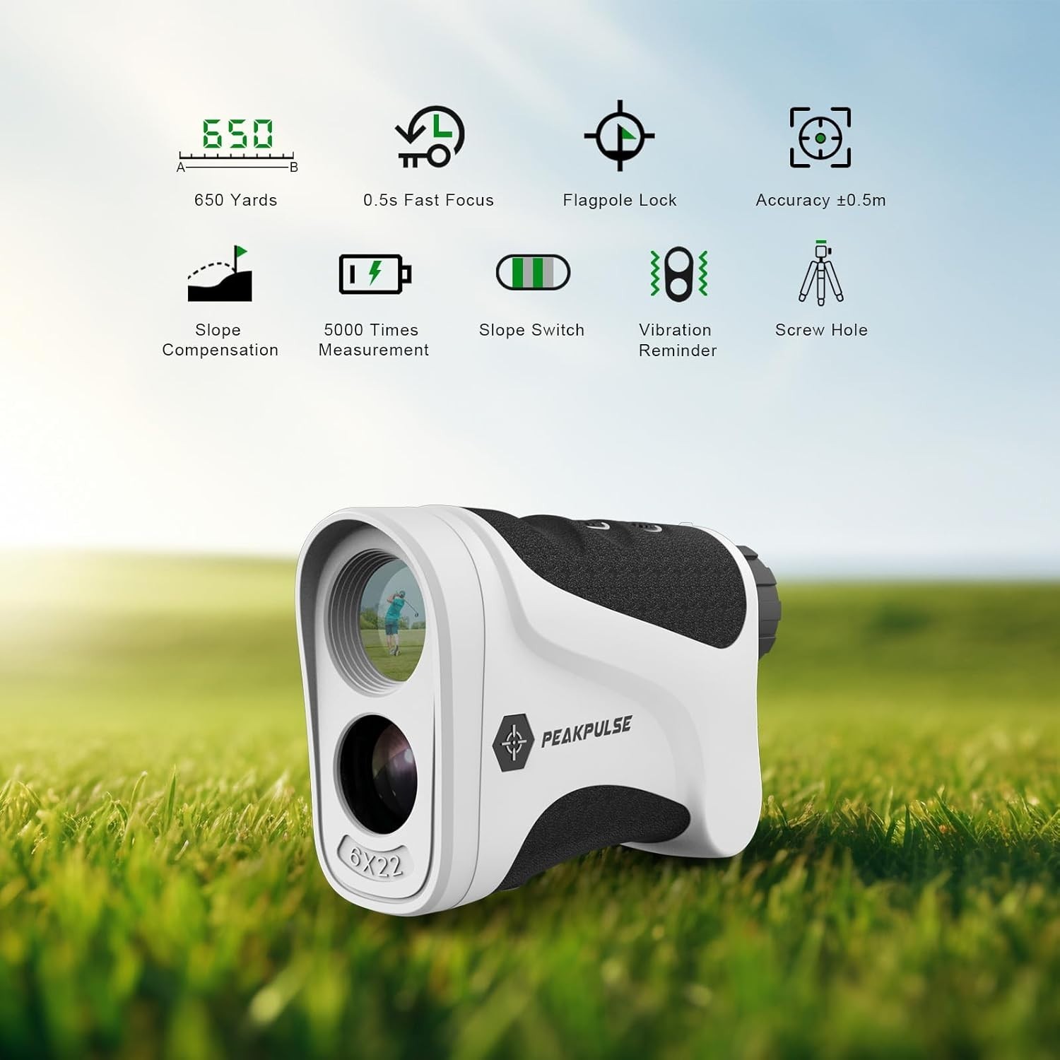 Accurate Golf Rangefinder - 6X Magnification 0.5yd Accuracy