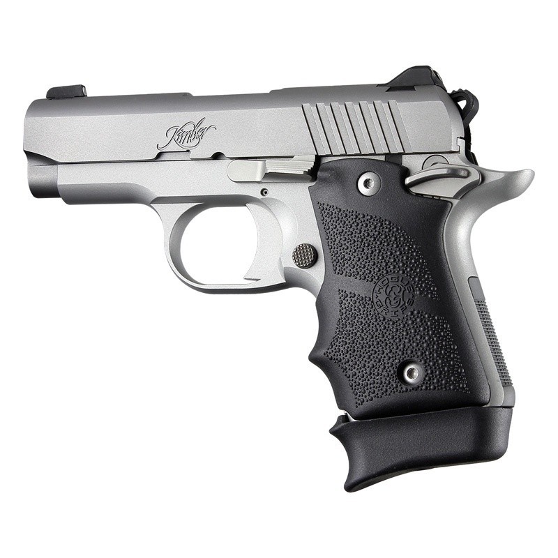 Hogue 39080 OverMolded Rubber Grip w/ Finger Grooves for Kimber Micro 9,  Black