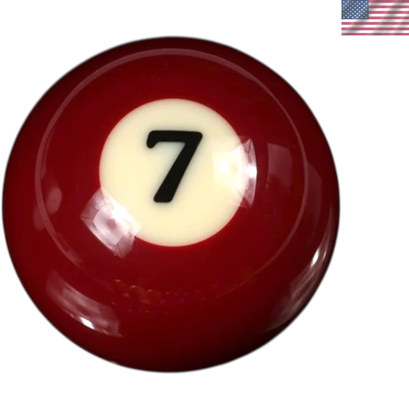 Standard 2-1/4 Inch Pool Ball #7 - Lightweight & Colorful Billiard Replacement