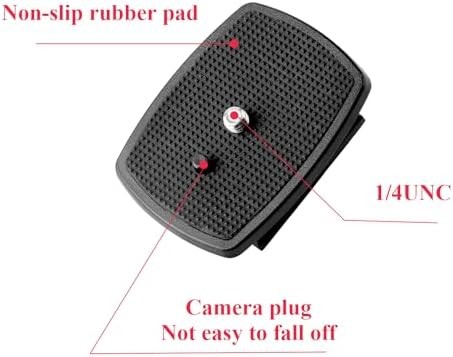 2-Pack Universal 43x43mm Quick Release Plate Set for Velbon Tripods, Compatible