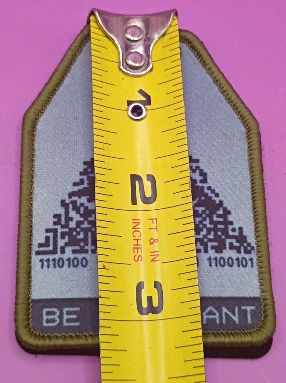 Illuminati Eye Tactical Patch Be Vigilant Binary Code Gray Olive Morale Gear