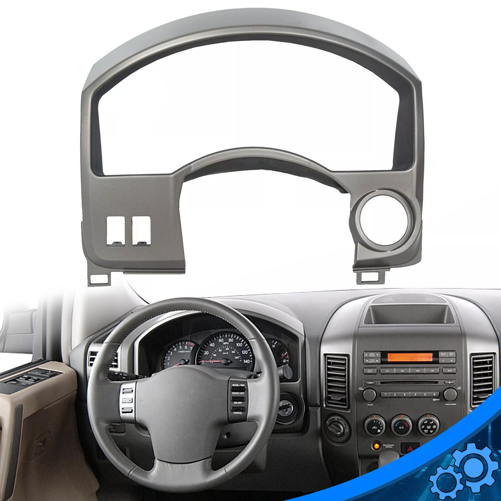 Dash Panel Gauge Cover Bezel Trim Fit For 2004-2006 Nissan Titan SE/LE/XE Armada