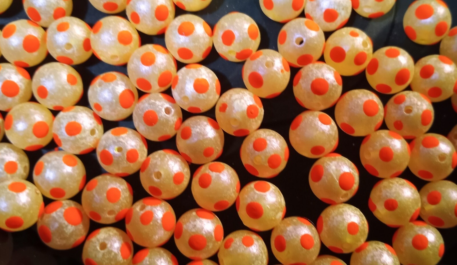 NEW! Tangerine Purple IR Fl Orange UV Dots Trout/Steelhead Bead 8mm, 10mm, 12mm