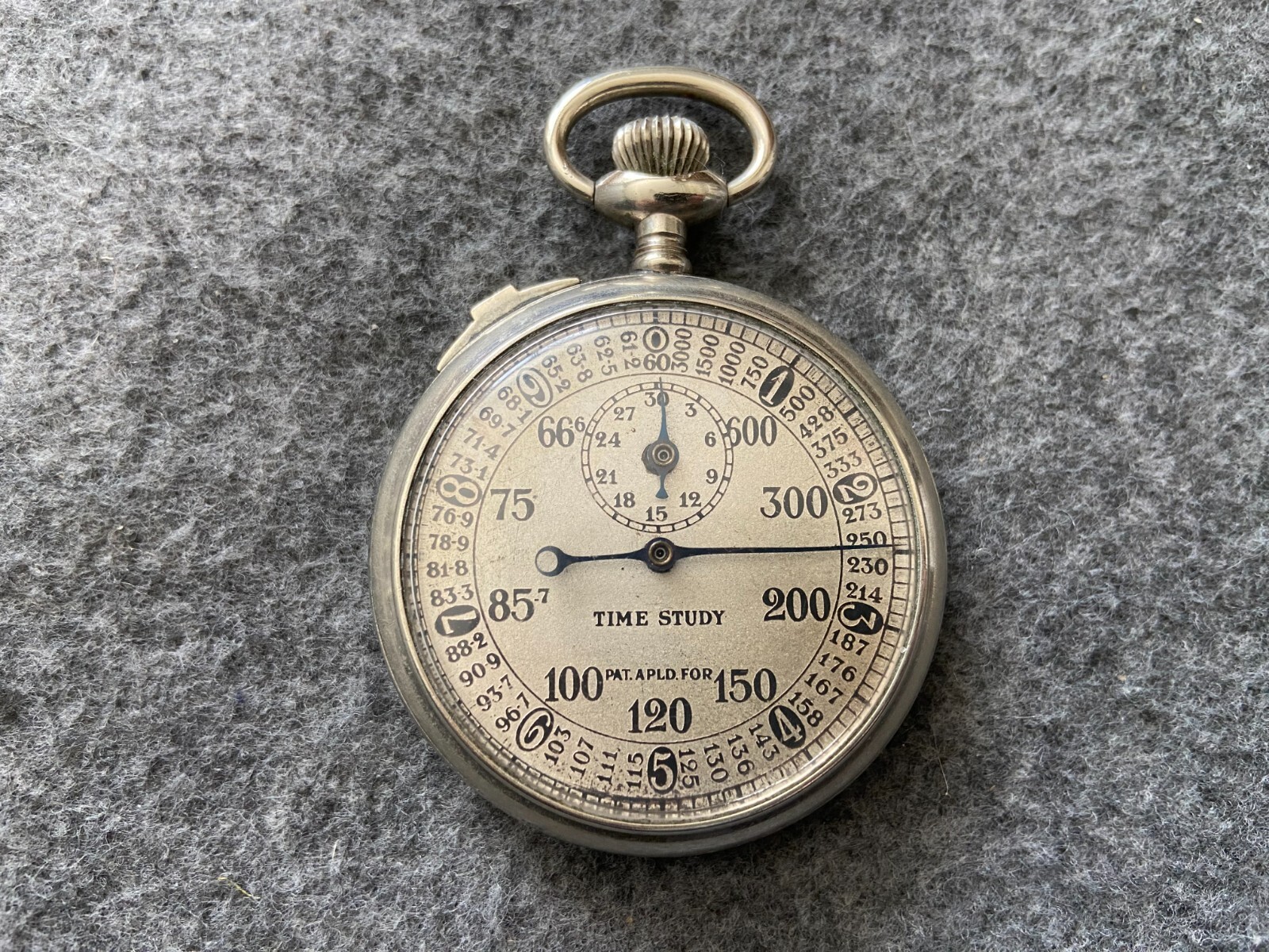 Vintage Time Study Mechanical Wind Up Stopwatch
