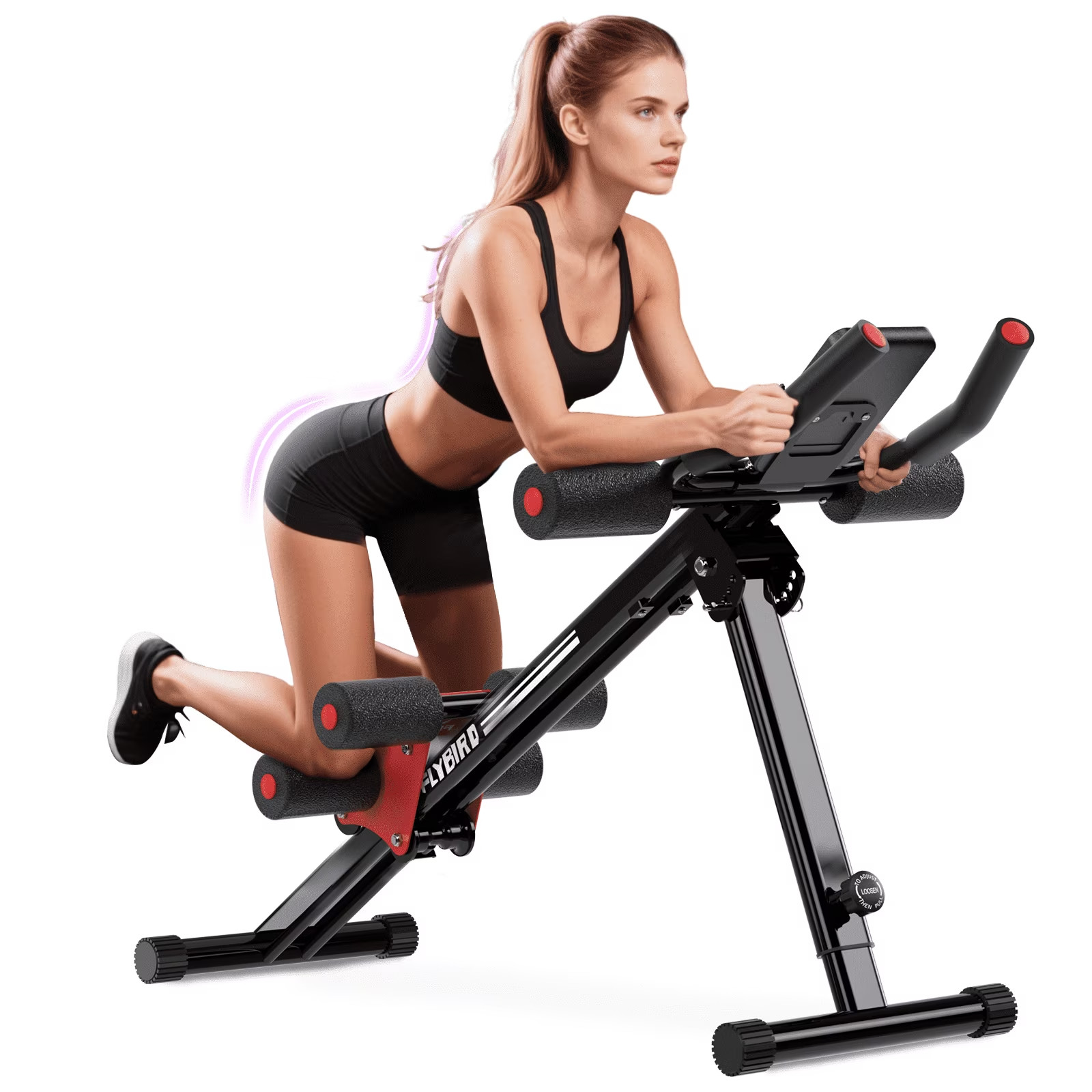 Adjustable Ab Workout Equipment, Full Body Strength Training, Foldable Waist Tra