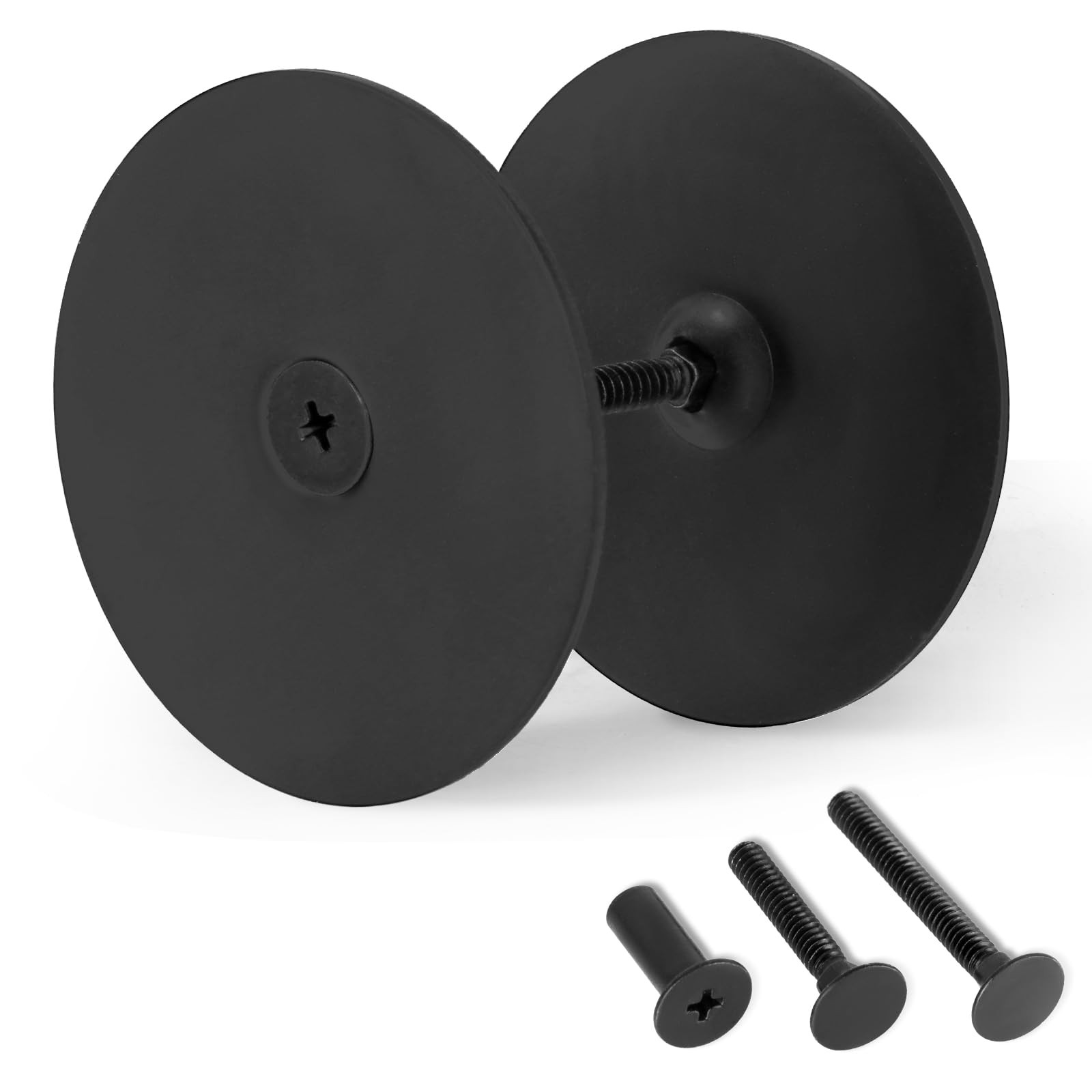 GuoluvSoo Premium Stainless Steel Door Hole Cover 2.64in Diameter, Black