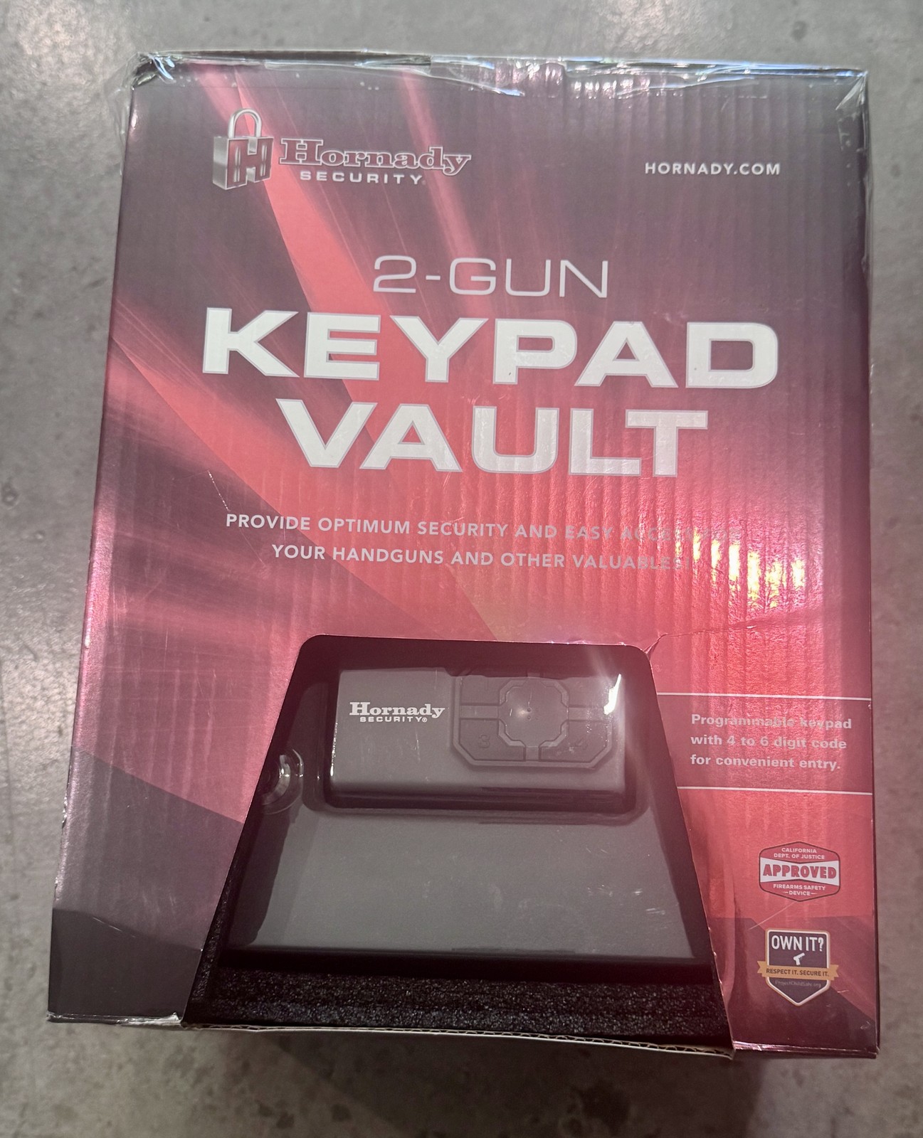 Hornady 95430 Two Gun Keypad Vault Safe Electronic 16 Gauge Steel Black