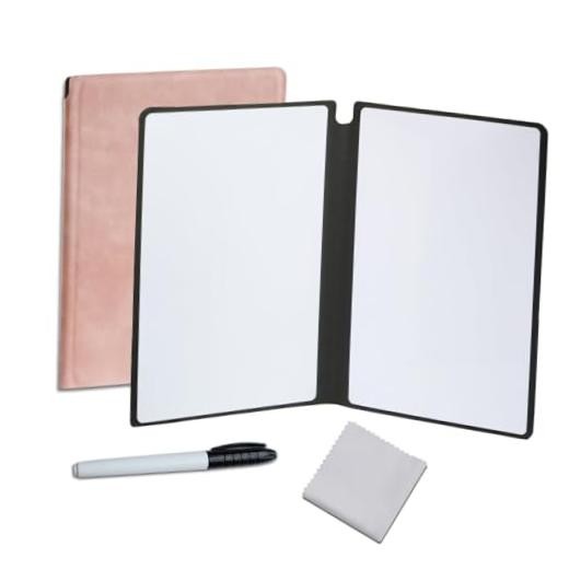 Portable Small Dry Erase Board Whiteboard Notebook Handheld-Pink | 9.5" x 6.6"