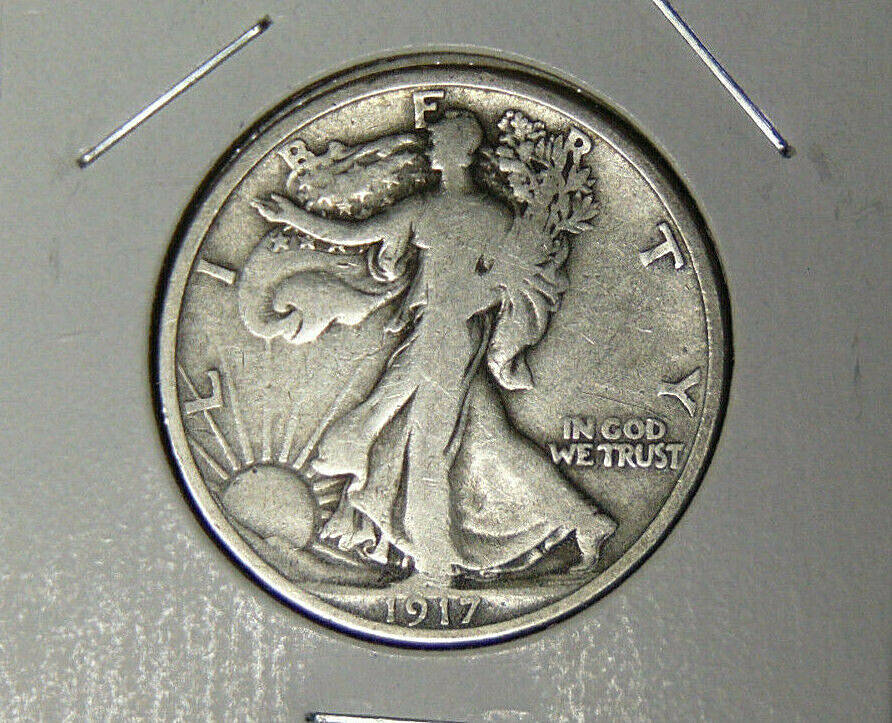 1917-P Walking Liberty Half Dollar Bold Rim Bold Date Philadelphia Mint (7821)