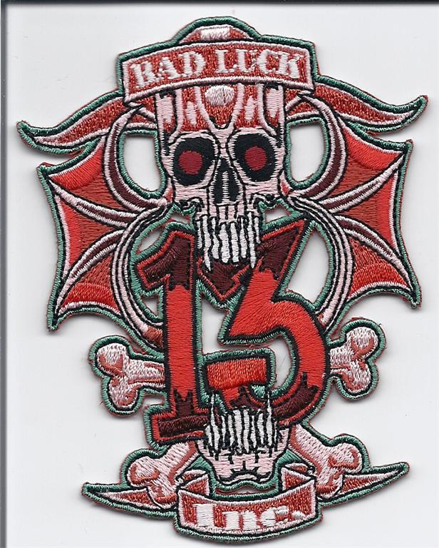 BAD LUCK 13 INC. JACKET PATCH biker iron on