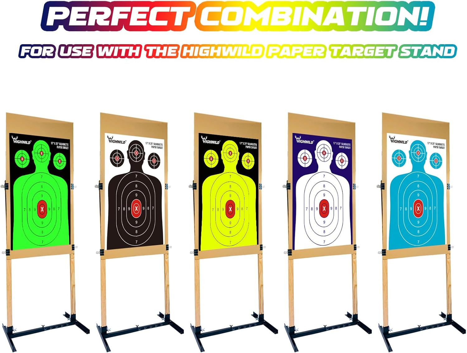Shooting Range Silhouette Paper Target - 17X25 Inch - Suitable for Handguns, Rif