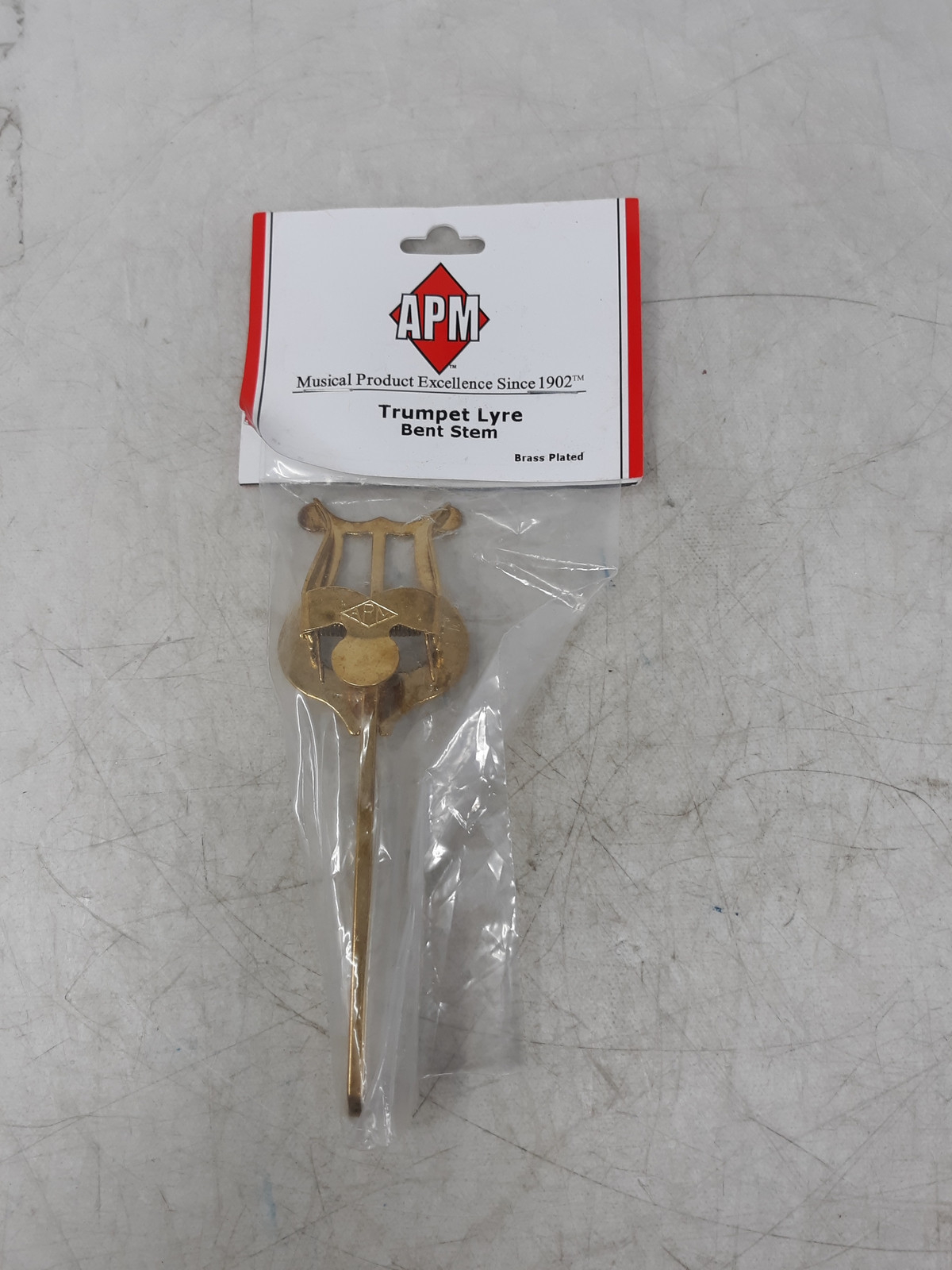 Lot of 5 APM 501G Trumpet Lyre Bent Stem Brass Plated Marching Band Clip