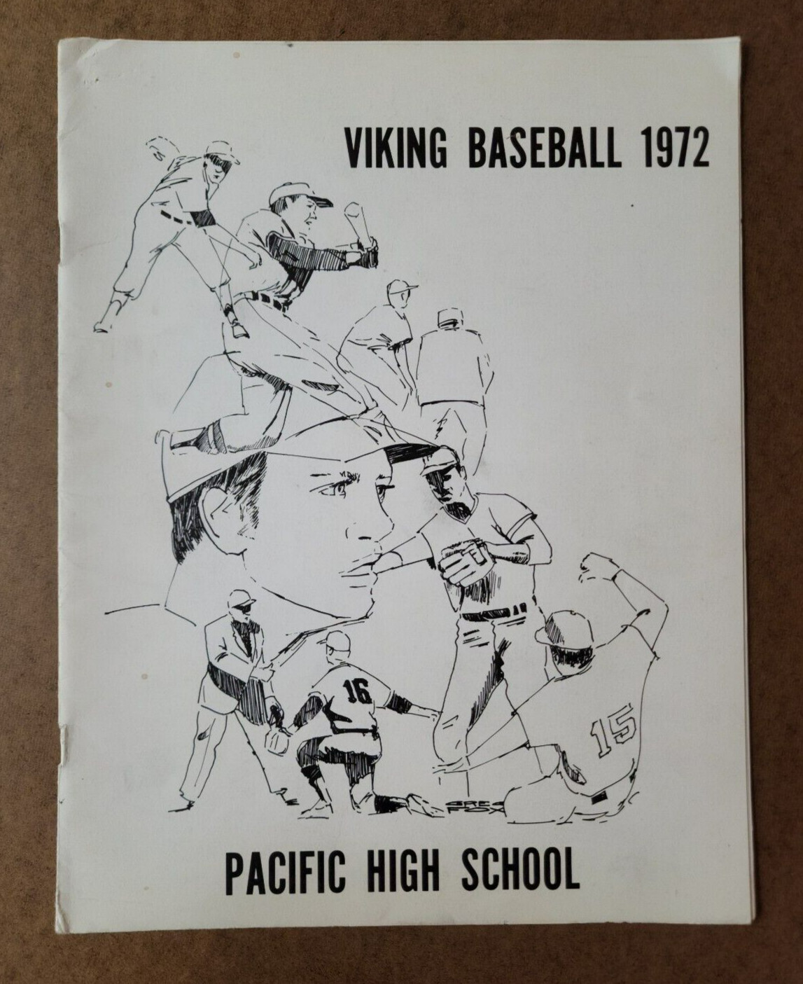 1972 Pacific High School - Viking Baseball Program - San Leandro California