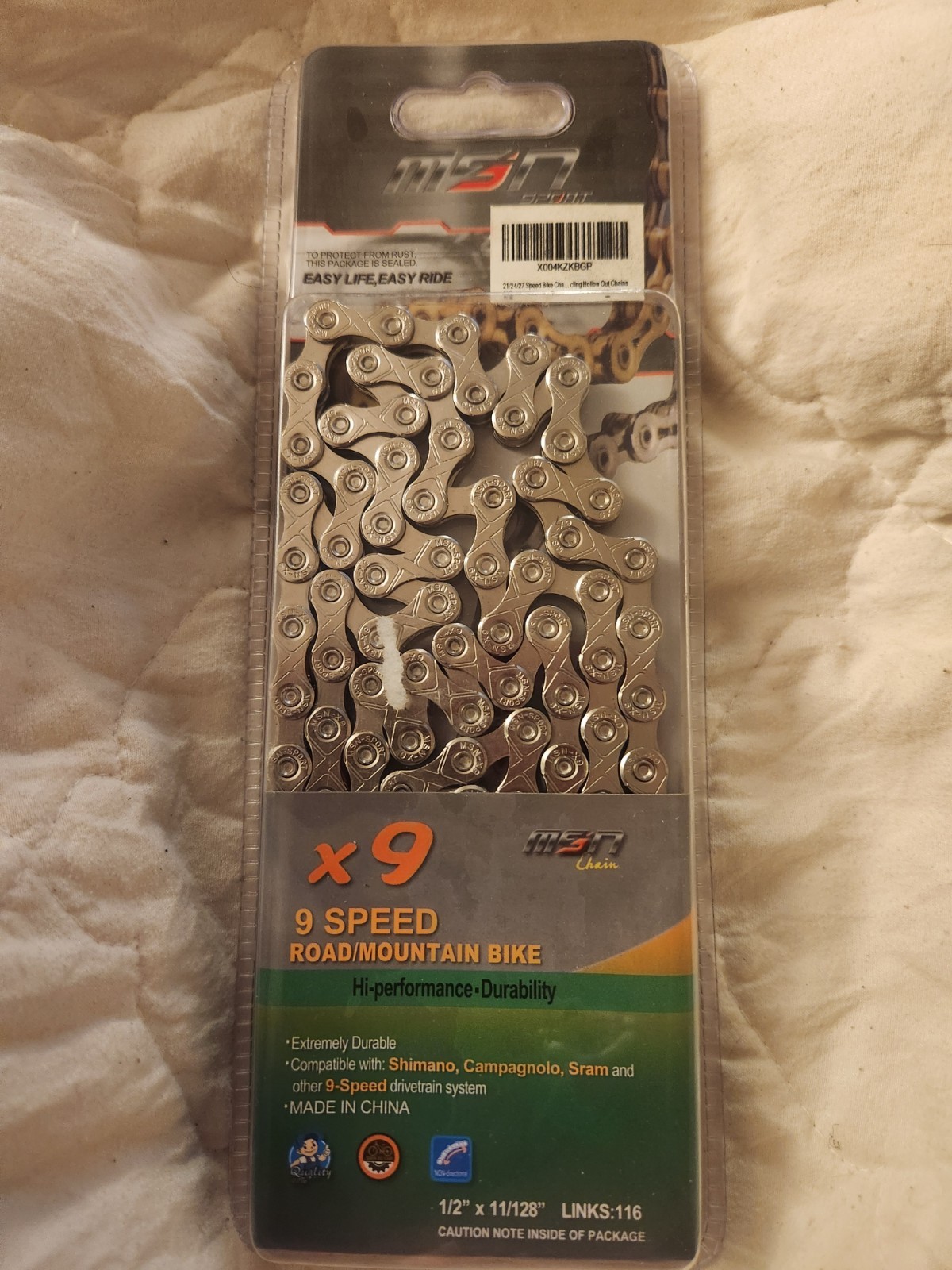 9 Speed Bike Chain 116 Links 1/2 x 11/128 Anti-Rust MTB Road Shimano SRAM
