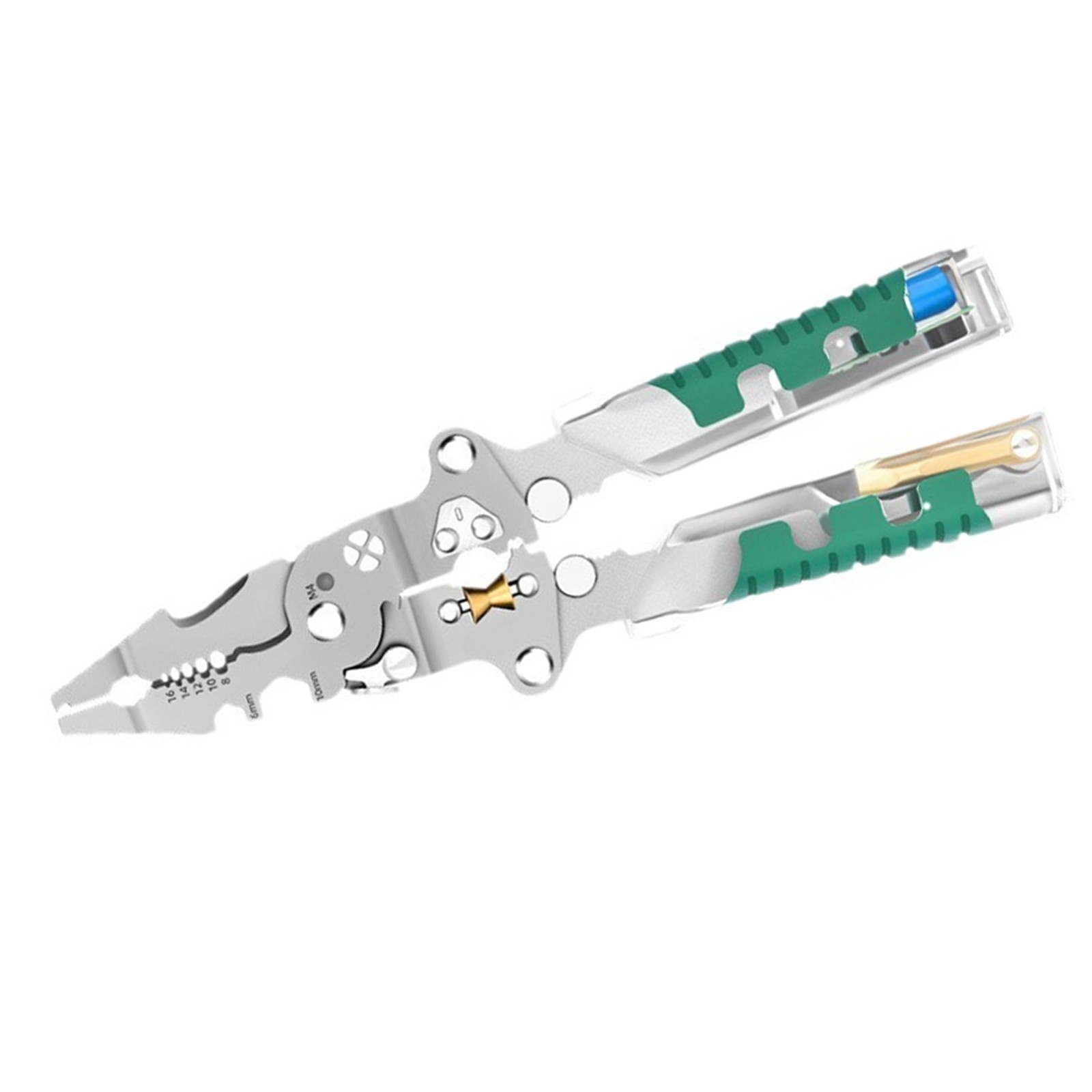 Ergonomic Multi-Functional Fold Wire Stripper Scissor With Electrical Test