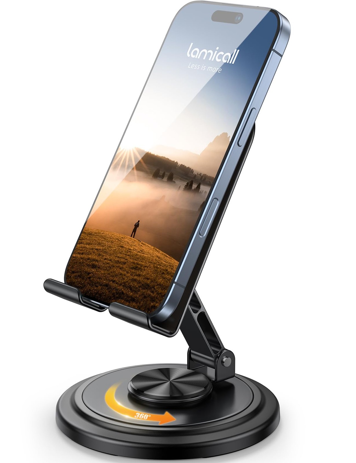 Adjustable Cell Phone Stand Holder 360 Rotation Foldable Desk Mount
