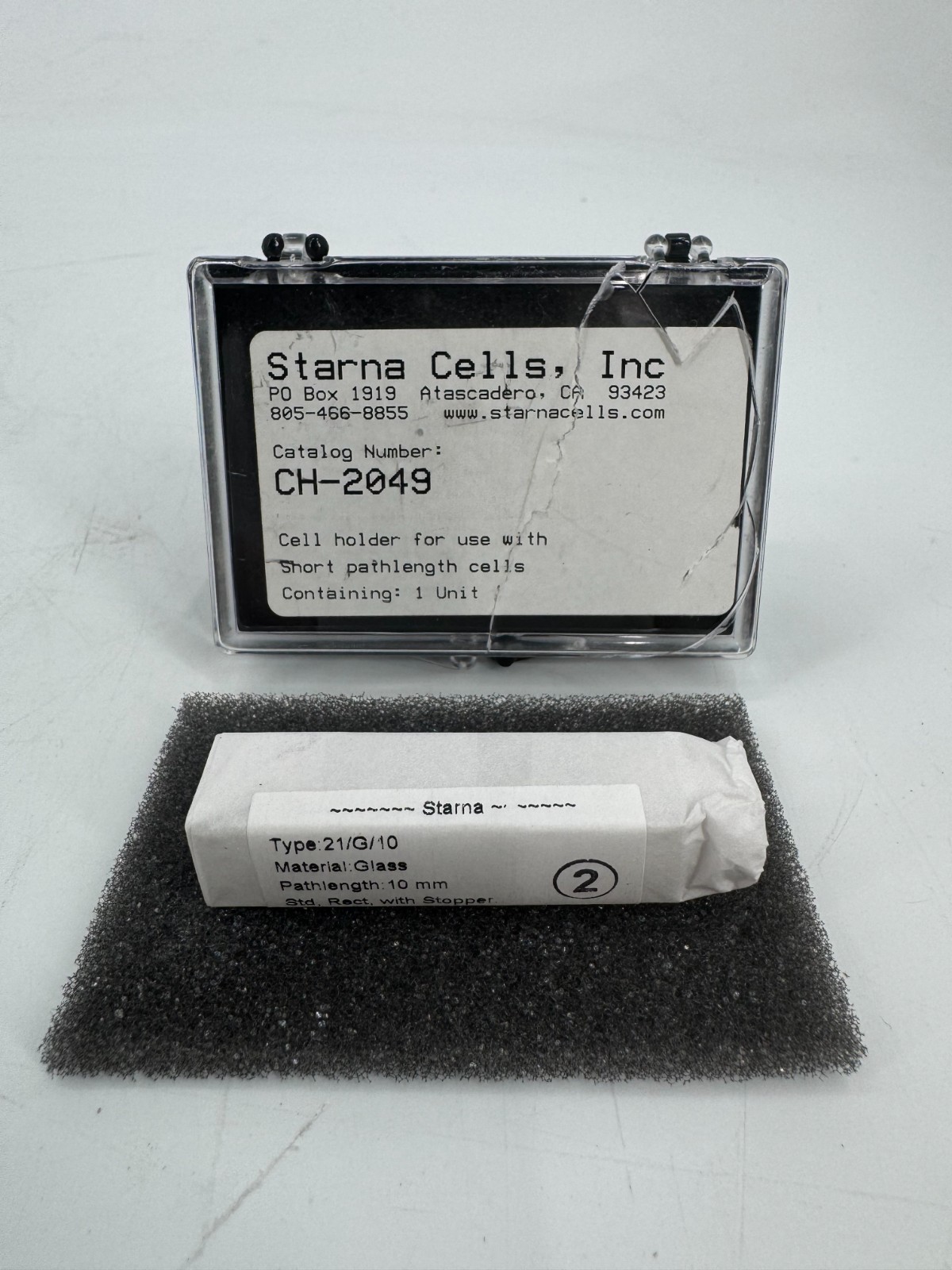 STARNA Cells 21-Q-10 Quartz Spectrophotometer Cell Rect, Stopper, 10mm CH-2049