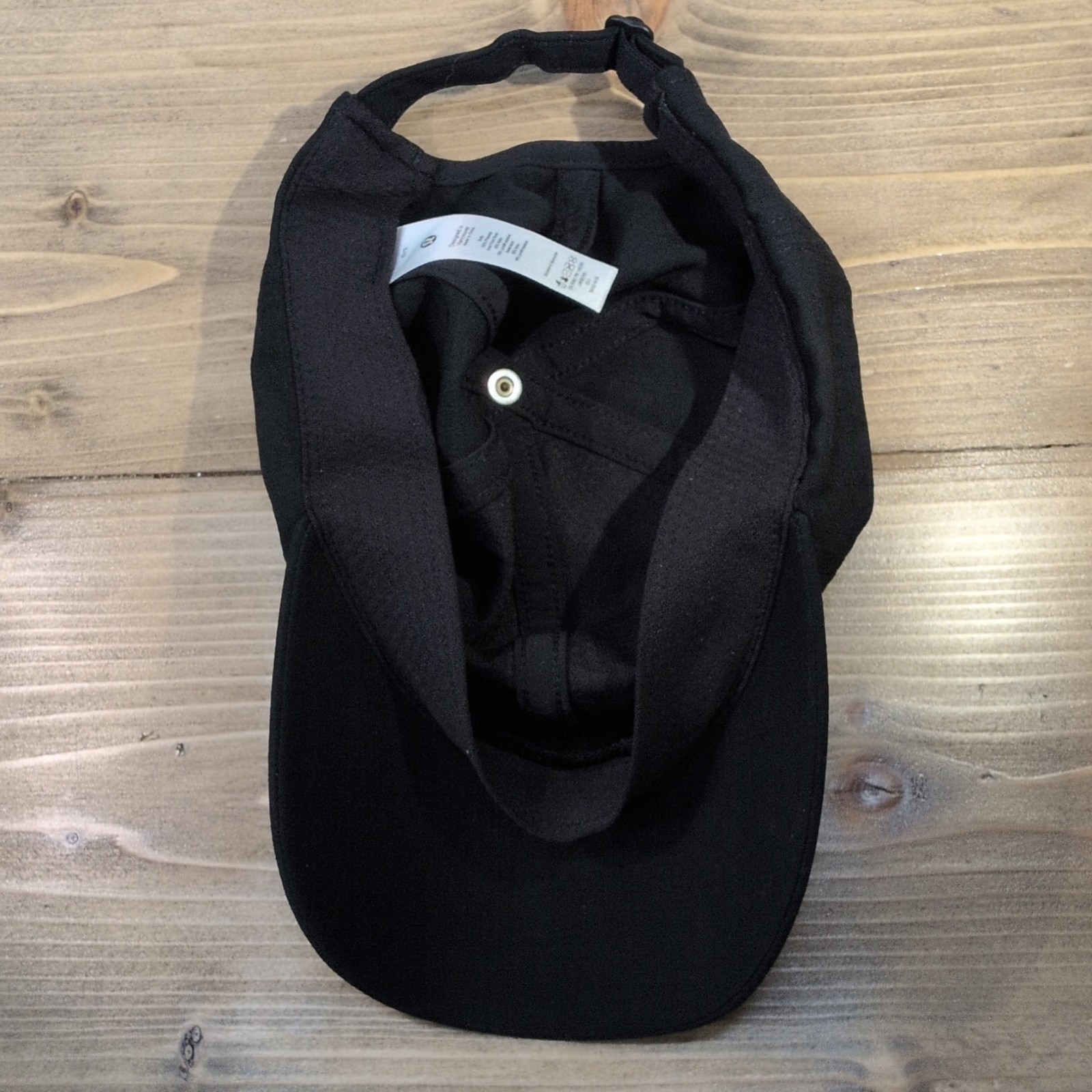 lululemon Black Baseball Hat Adjustable Polyester Nylon One Size