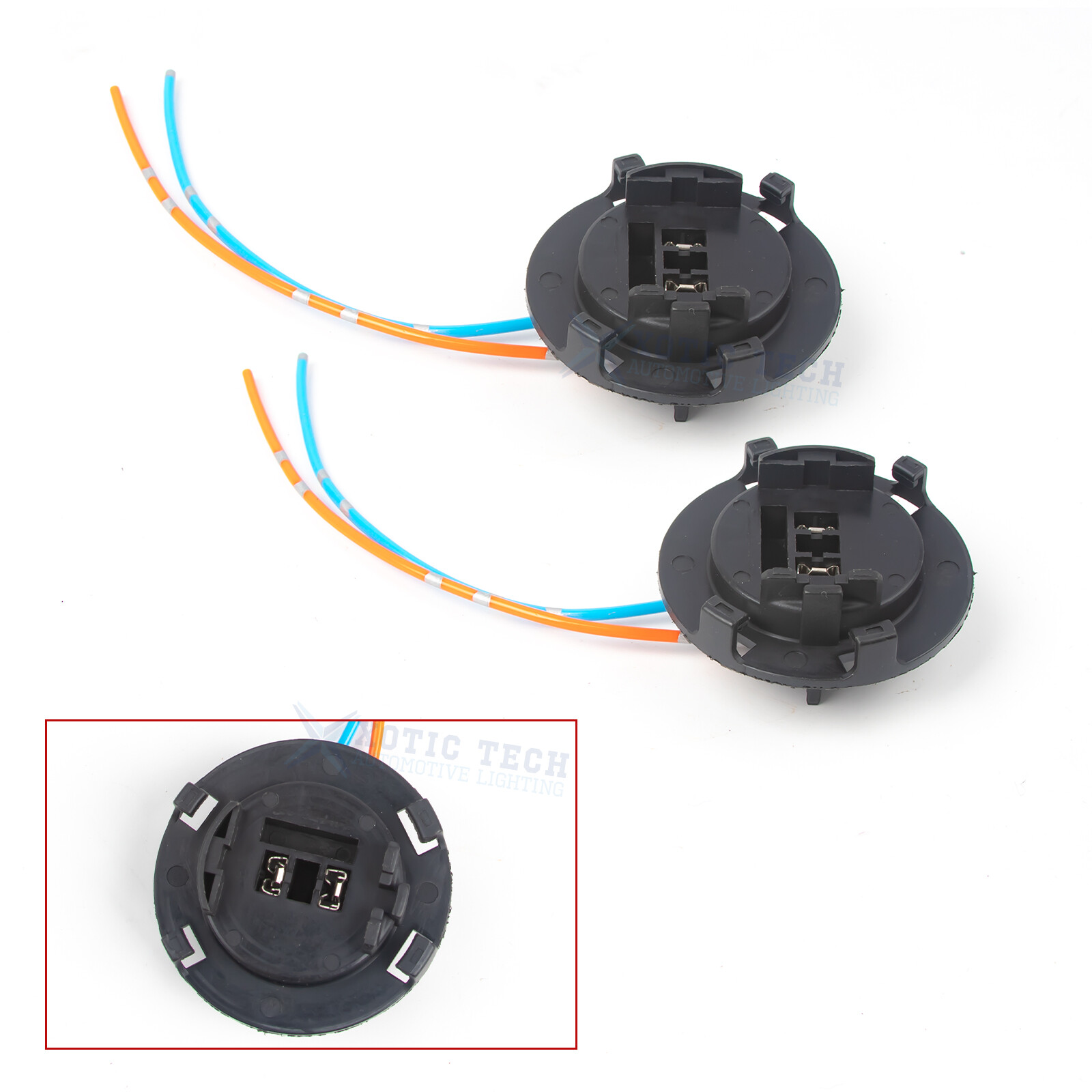 2X Halogen Light Bulb Wire Male Plug Socket Harness For Hyundai Tucson 2016-2021