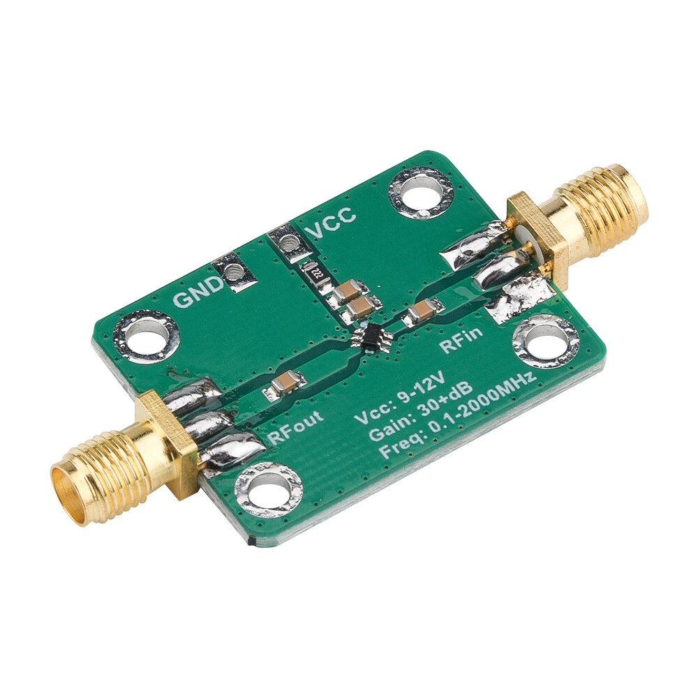 RF Wideband Amplifier Low-noise LNA Broadband Module Gain 32dB 0.1-2000MH​z