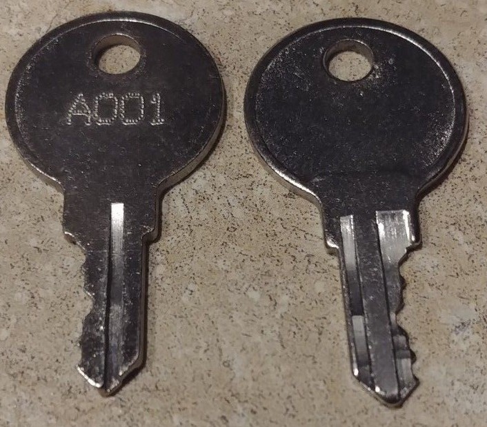 A001 Cash Drawer Key Pair Fits Star CD3-1313 MCD4-1413, CRS, & EchoPOS by M-S
