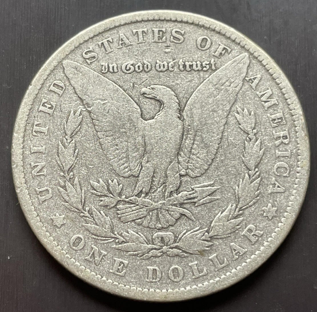 Morgan Silver Dollar 1879 P, Philadelphia Mint, scratch.