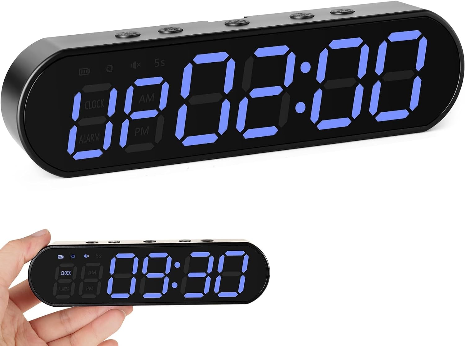 Gym Timer Clock for Home Gym - Portable Workout Timer with 7 Ready-to-Use Mod...