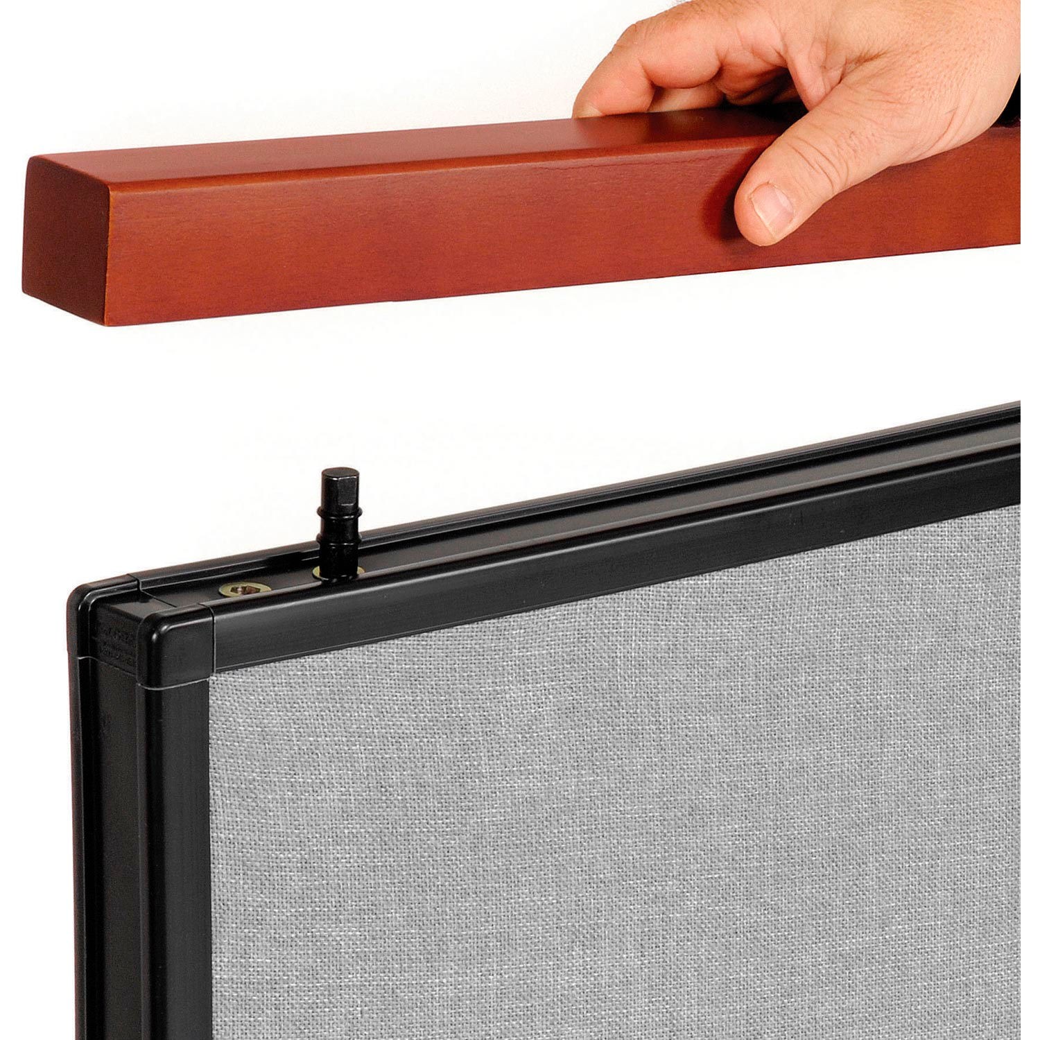 48-1/4"W x 61-1/2"H Deluxe Office Partition Panel Gray