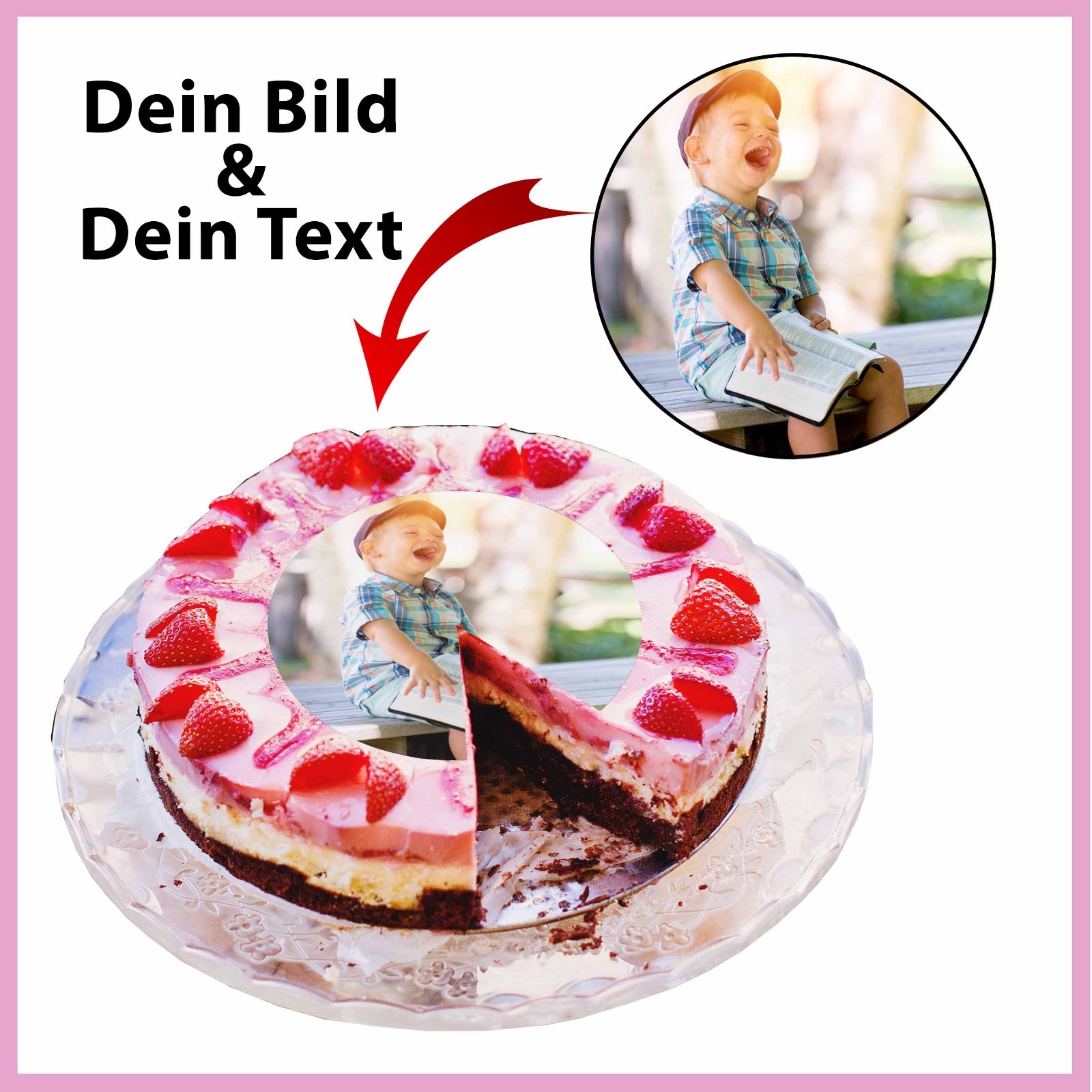Cake topper self design - cake picture photo cake birthday enrollment