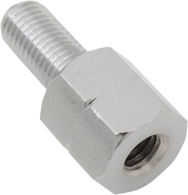 Emgo Mirror Adapter 10mm RH Male to 8mm LH Female Chrome