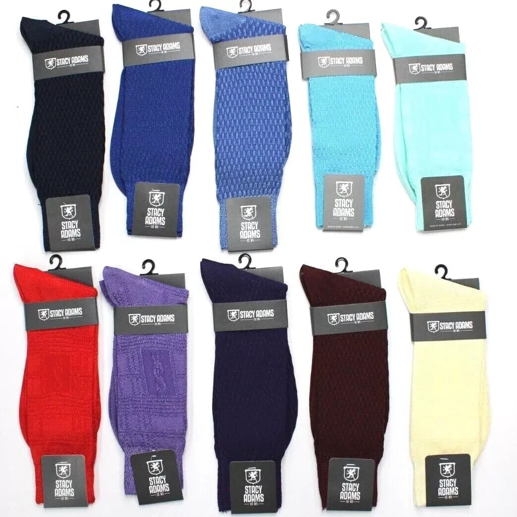 Mens Stacy Adams Socks Solid Color Dress Casual Many Colors