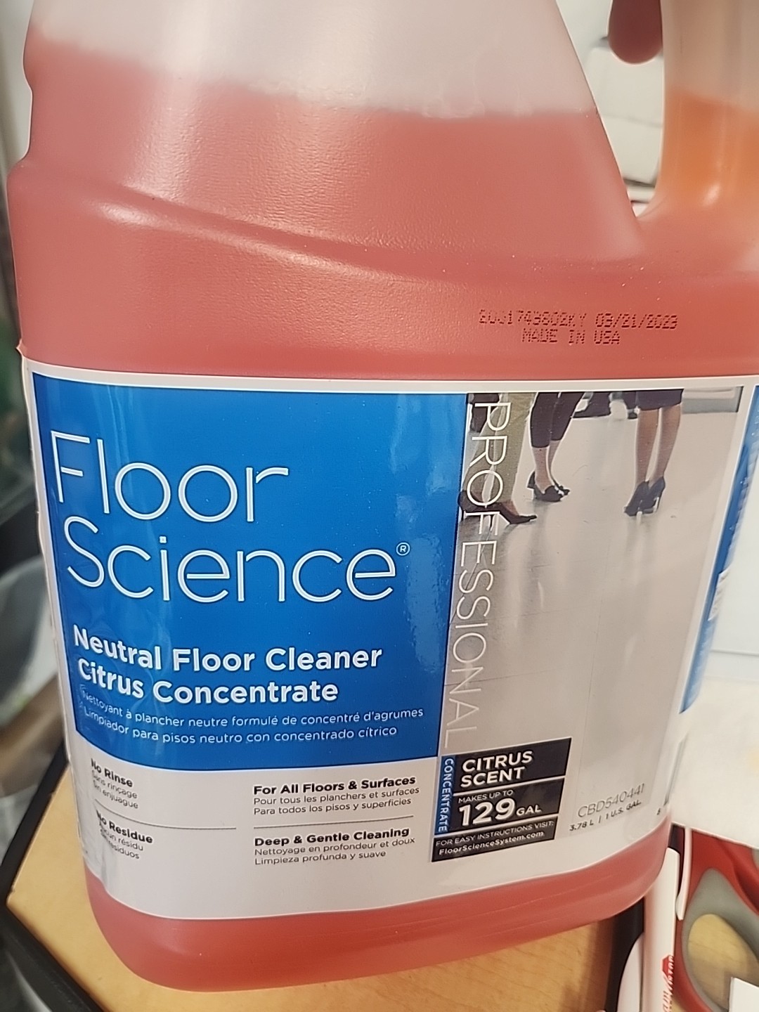 Floor Science Nautral Floor Cleaner Citrus Concentrate/ 1 Gal