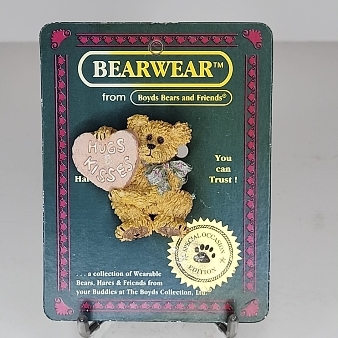 Boyds Bearwear Andy Hugs & Kisses Bear Pin