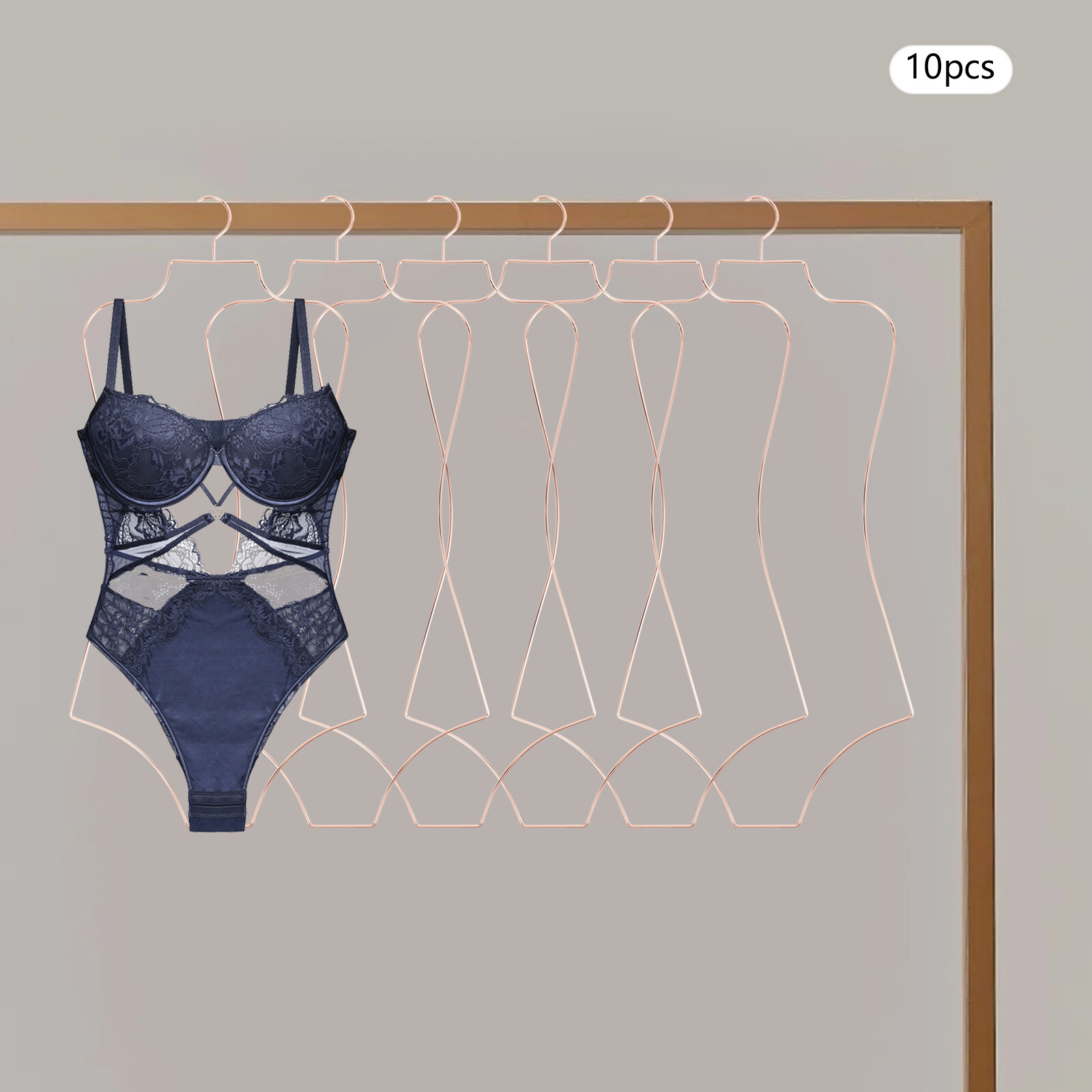 10 Pcs Metal Display Suit Hangers Body Bathing Swimsuit Wire Hangers